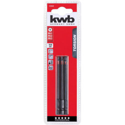 kwb 123040 Bit set 3-piece torsion Bits extra long for hard jobs
