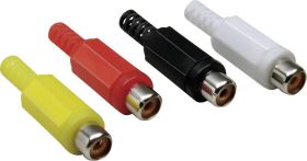 BKL Electronic 072211/T Złącze męskie RCA/Cinch złącze żeńskie proste Ilość styków: 2 czarny 1 szt.