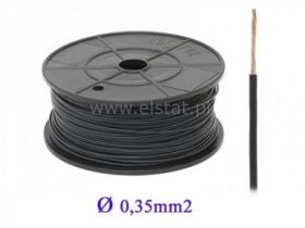FLRY 0,35 przewody samochodowe czarne, linka
