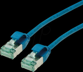 21453342 Patchkabel Cat.6a (Class EA) U/FTP, Slim, blau, 0.5 m