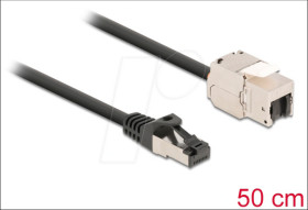 87025 Keystone module RJ45 female > male with cable, 0.5 m