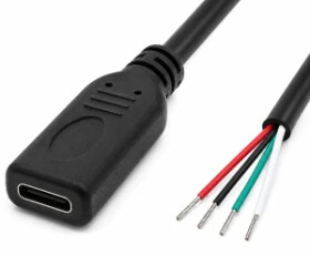 GNIAZDO USB-C Z PRZEWODEM 200cm 4PIN MONTAŻOWE USB TYP C