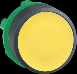 ZB5AA5 Pushbutton, front panel, Harmony XB5, 22 mm, yellow, momentary