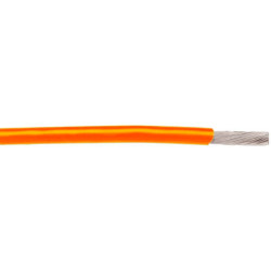 Przewód montażowy 0,2 mm² Pomarańczowy Alpha Wire PTFE 24 AWG 1 kV dł. 30m 19/0.13 mm +200°C Właściwości CA 65,