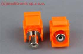 Moduł keystone RCA gniazdo na gniazdo kolor pomarańczowy