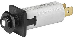 Circuit breaker, thermal, 1 pole, T characteristic, 12 A, 48 V (DC), 240 V (AC), faston plug 6.3 x 0.8 mm, threaded fastening, I