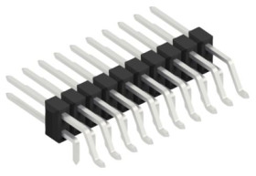 Pin header, 20 pole, pitch 2.54 mm, straight, black, SL28SMDTHR08320Z