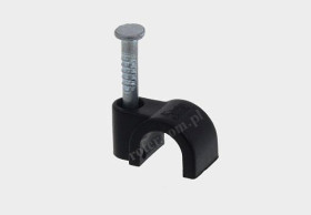 Uchwyt kabla płaski 5mm czarny