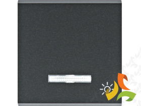 LUMINA Klawisz kontrolny z symbolem "światło" czarny WL6123 HAGER