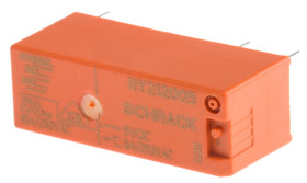 Przekaźnik mocy 5V dc SPDT TE Connectivity, montaż PCB 112Ω Otwór przezierny