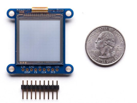Adafruit SHARP Memory Display Breakout - 1.3" 96x96 Silver Monochrome
