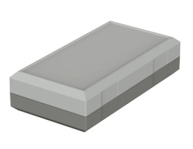 PS enclosure, (L x W x H) 125 x 67 x 31 mm, light gray/agate gray (RAL 7035), IP40, 32123062