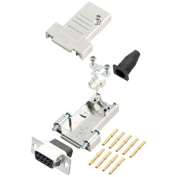 Encitech 6355-0089-11 DTSL09-SJSRG-T D-Sub set 9-pin Crimp 180&#xB0; 1pc