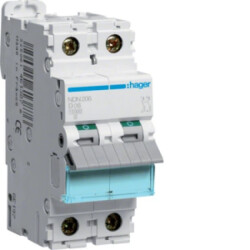 Wyłącznik nadprądowy 2P D 6A 10kA AC MCB NDN206