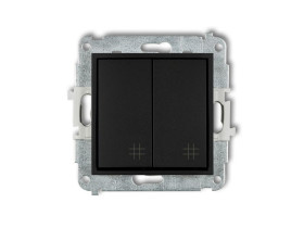 MINI Wyłącznik krzyżowy podwójny czarny mat 12MWP-66 KARLIK