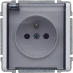 KOS 66 INWEST Gniazdo bryzgoszczelne pojz klapką dymną bez ramki 16A 250V klapka dymna 600440 /100szt./