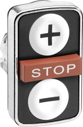 Element czołowy dla przycisku Schneider Electric ZB4BA71115 (Ø) 22 mm -/+/STOP 1 szt.