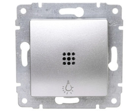 VENA Przycisk /światło/ z podświetleniem aluminium 524013