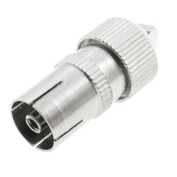 Gniazdo antenowe na kabel proste metal