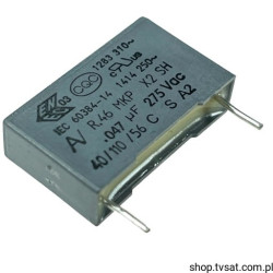 R46KI247000H1M MKP 47nF 275V 20% R=15.0 R15.0 KEMET