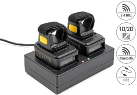 90610 Barcode scanner, ring, 1D/2D, 2.4 GHz/Bluetooth