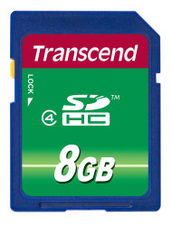 Karta SD SDHC, 8 GB MLC, Transcend -25 → +85°C