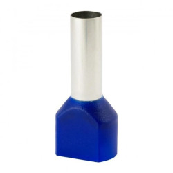 Końcówka tulejkowa izolowana HI 2x10,0/18-ni niebieska (100 szt.) Al/Cu