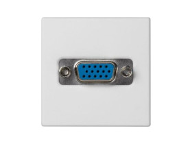 SIMON CONNECT Płytka K45 złącza VGA (D-Sub 15) 45x45mm + wkład zaciski śrubowe czysta biel K100B/9 KONTAKT SIMON
