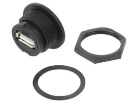 Złącze USB A, żeńskie, PIN:4, gniazdo, proste UA-20PMFP-LC7001
