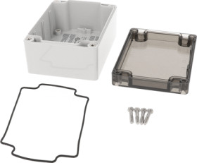 PC enclosure, (L x W x H) 119 x 89 x 61 mm, light gray (RAL 7035), IP66, 1554F2GYSL
