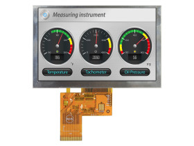 Kolorowy wyświetlacz LCD 5cal 800 x 480pikseli RGB I/F Nie Midas