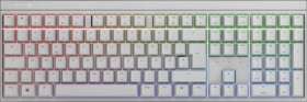 G80-3821LXADE-0 Gaming-Tastatur, USB, RGB, MX BROWN, weiß, DE