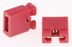 Miniaturowe gniazdo izolowane, Żeński, Prosty, Czerwony, typ: Otwarta góra, 2-pinowe raster: 2.54mm, Cyna