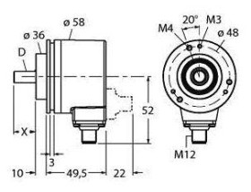 Enkoder obrotowy absolutny Turck 1545239