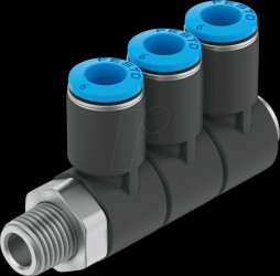 153223 Multiple distributor, with external thread R1/4, outlets: 3x 6 m
