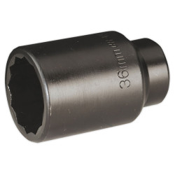 Sealey SX006 Impact Socket 36mm Bi-hex Deep 1/2&quot;sq Drive