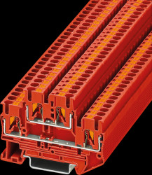 1109053 Double-deck terminal block, PTTB 2.5, red