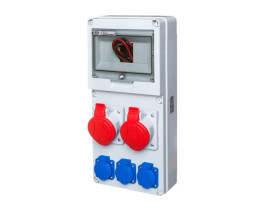 Rozdzielnica budowlana RB 8M gniazda 2x32A/5 3x250V IP54 RSE-03 942082 ELEKTROMET