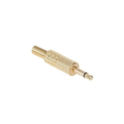 WTYK JACK 3,5 MONO METAL ZŁOTY NA KABEL /0013