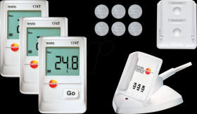 0563 0561 testo 174 T starter set, 3x temperature logger with accessories