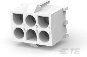 Gniazdo PCB 6 -pinowe 2 -rzędowe raster: 6.35mm Złącze Proste Przewlekany