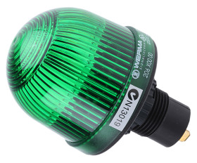 Sygnalizator 12 → 48 V ac/dc Stały Zielony Montaż panelowy Żarowe, LED