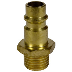 Einhell 4139655 Pneumatic Push-Fit Nipple Brass 1/4&quot; Male Thread