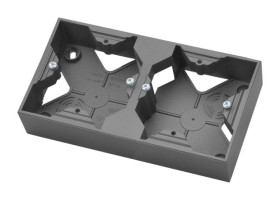 ARIA Puszka instalacyjna podwójna szary mat PNP-2U/70