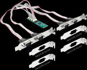 95269 4 port RS232, serial, M.2 card, standard and low profile