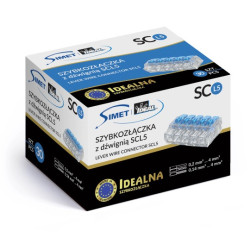 Szybkozłączka z dźwignią Simet SCL5 - 5 torów 4mm 32A/450V - Idealna Szybkozłączka - 30szt.