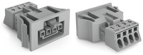 WAGO 890-744/064-000 Złącze męskie sieciowe 890 gniazdo Łączna ilość styków: 4 16 A szary 50 szt.