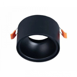 Oprawa MINI GOLDI-B/B WPUST czarna z czarnym ringiem Gu10 okrągła sufitowa wpuszczana