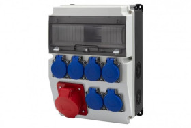 Rozdzielnica CAJA 12M BICOLOR - gniazda 16A 5p, 6x230V /12 modułów/