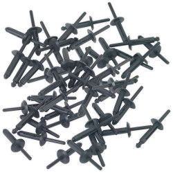 Sealey PR002 Plastic Rivets &#xD8;6.3 x 25.2mm Pack of 50